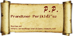Prandtner Periklész névjegykártya